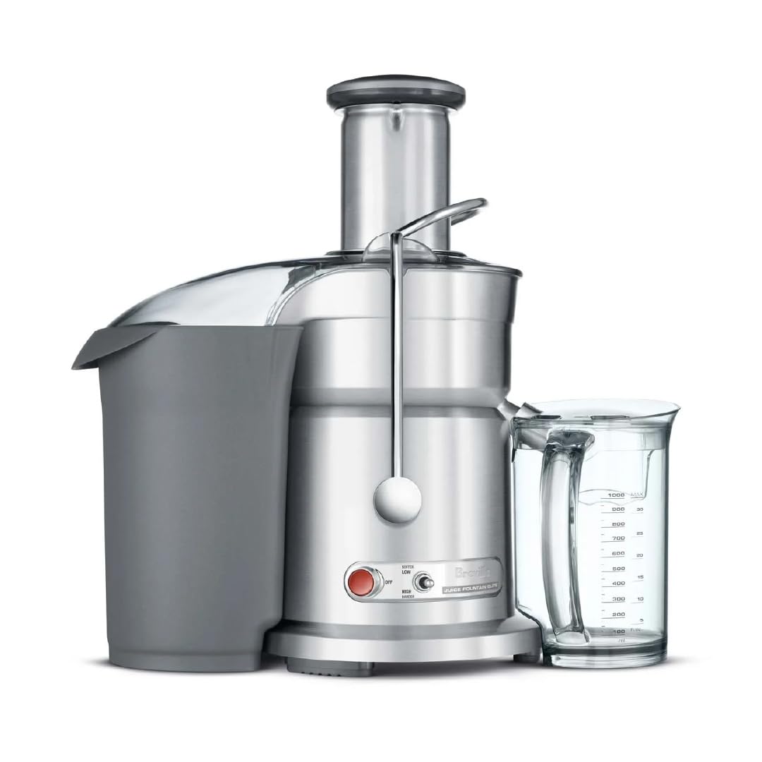 Breville Centrifugal Juicer, 800JEXL Juice Fountain Elite, Brushed Stainless Steel