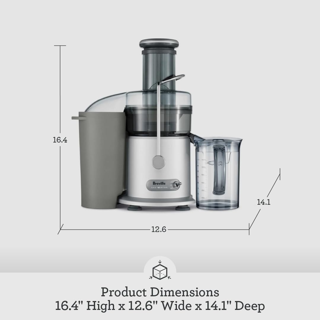 Breville the Juice Fountain Plus Centrifugal Juicer, JE98XL, Brushed Stainless Steel