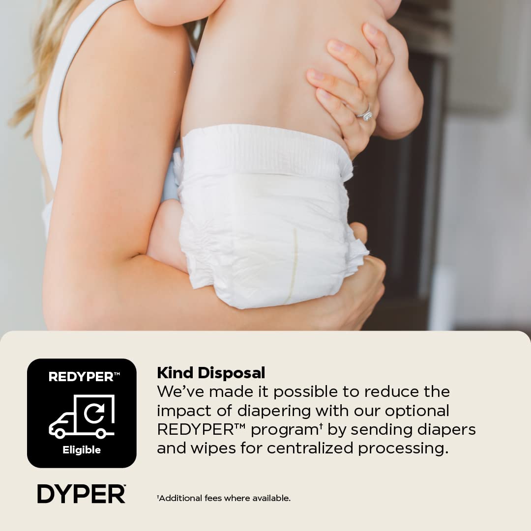 DYPER Baby Diapers Size Newborn | Honest Ingredients | Cloth Alternative | Day & Overnight | Made with Plant-Based* Materials | Hypoallergenic