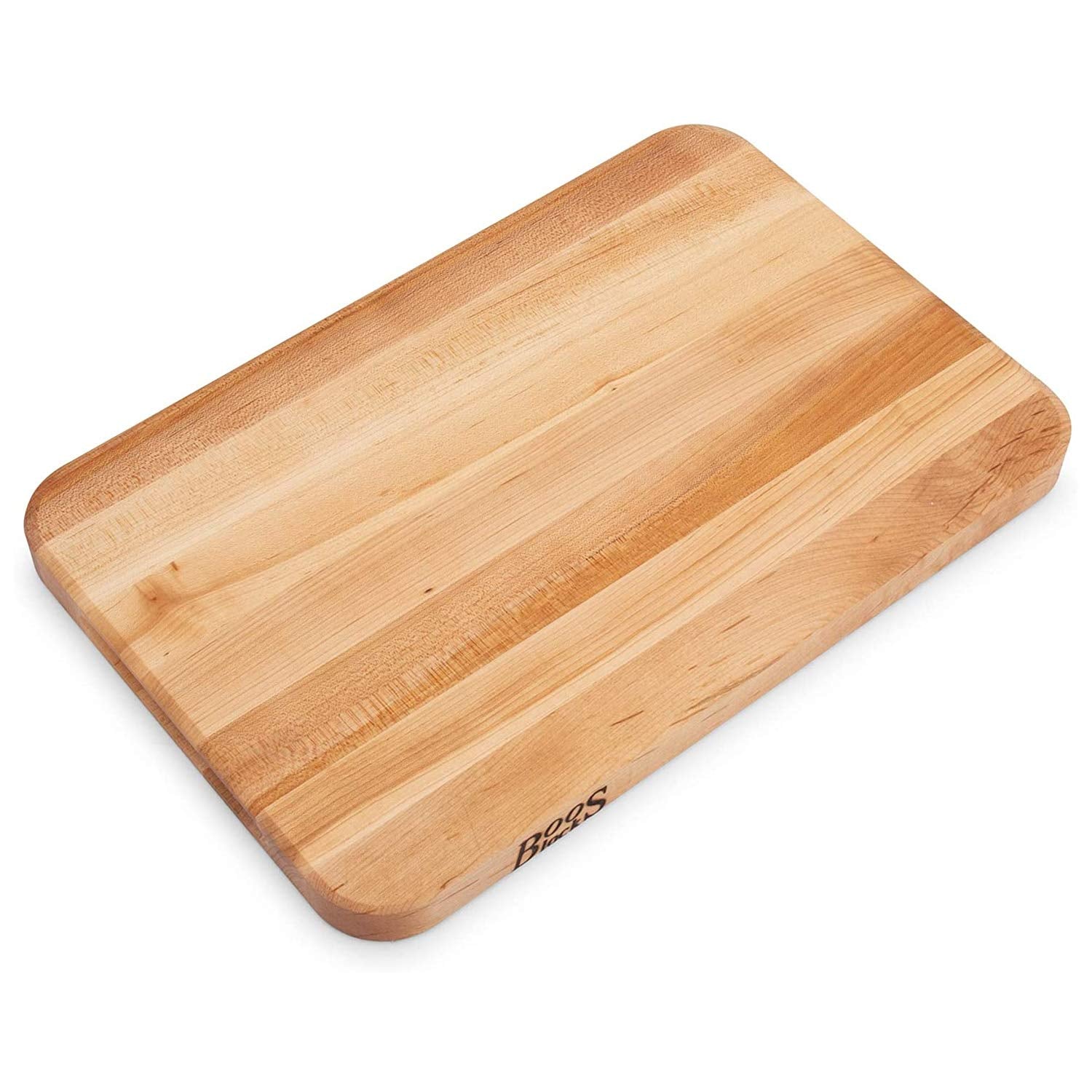 John Boos Block Reversible Cutting Board, Chop-N-Slice w/Finger Grips, 18"x12"x1.25", Maple