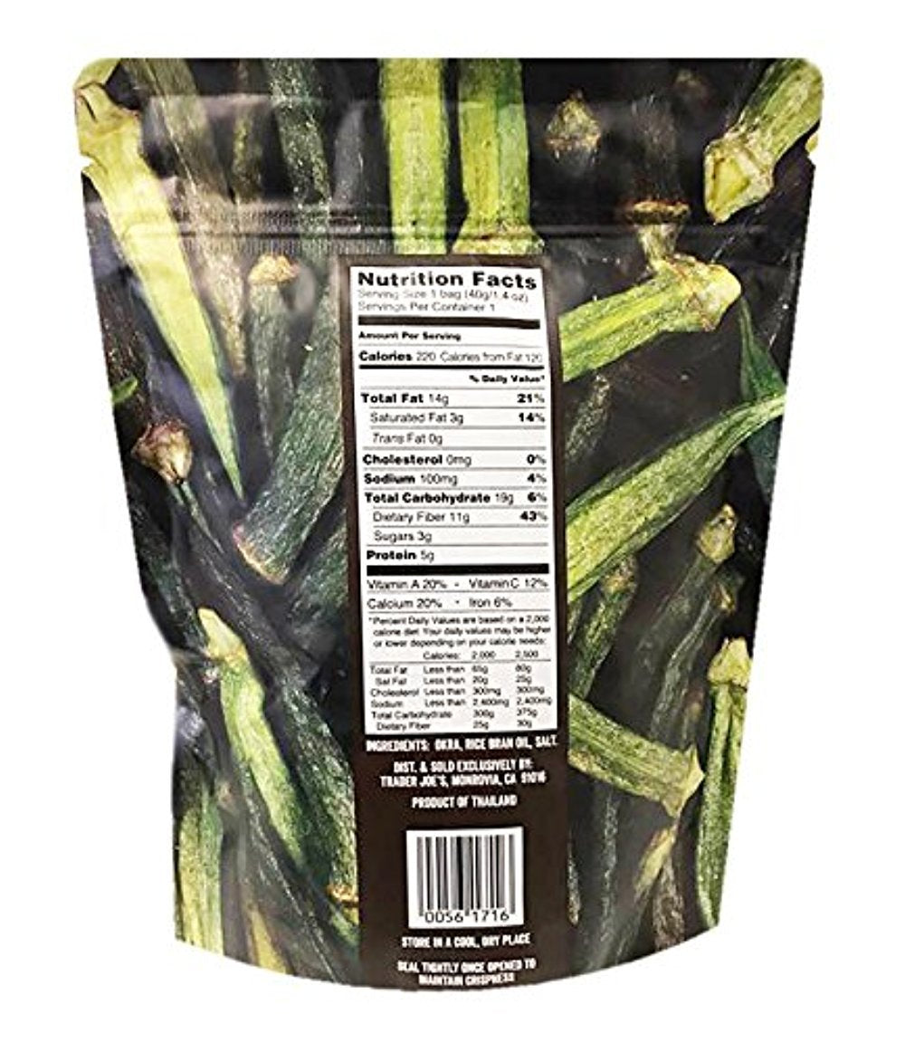 Trader Joe's Crispy Crunchy Okra 1.4oz (Pack of 2)