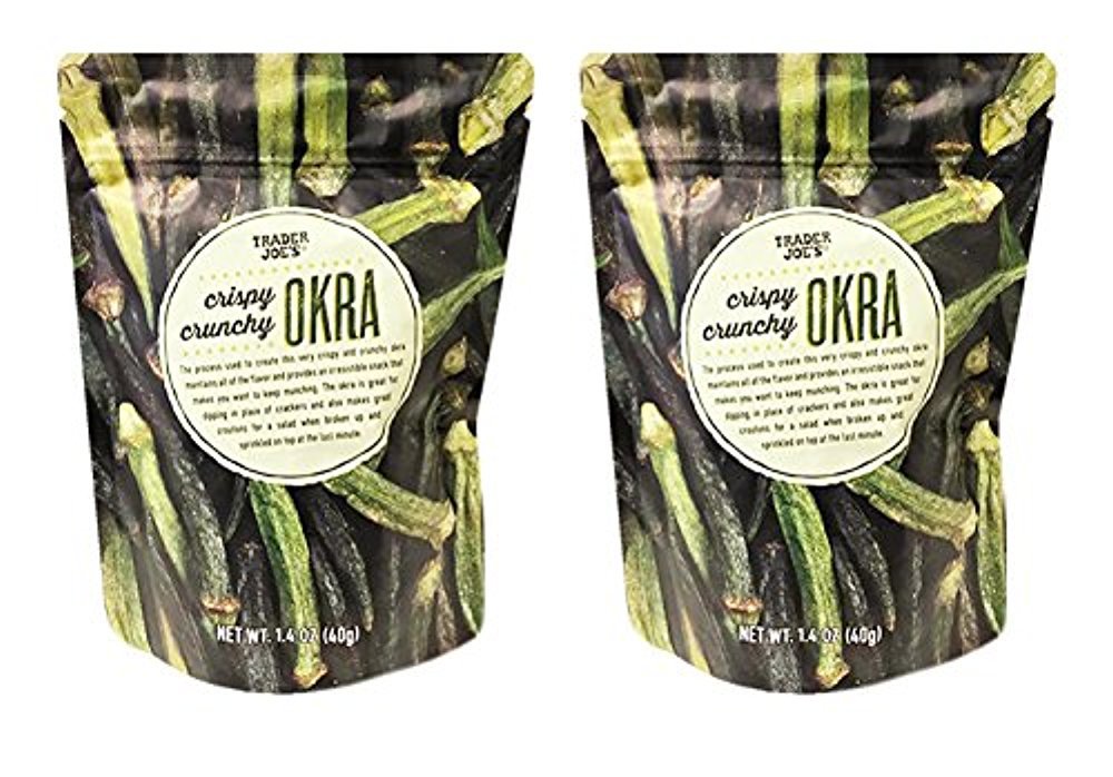 Trader Joe's Crispy Crunchy Okra 1.4oz (Pack of 2)