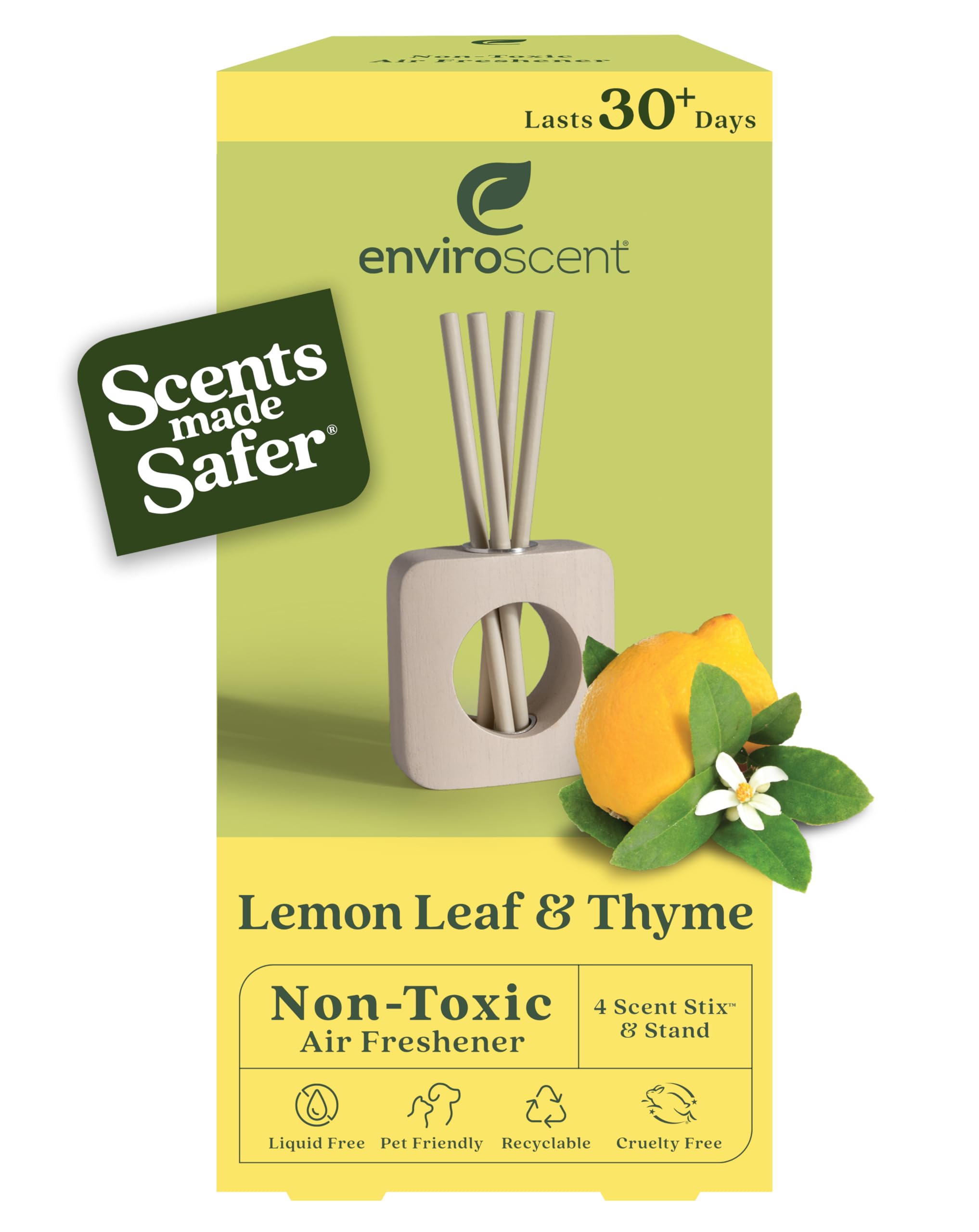 Enviroscent Non Toxic Air Freshener for Home Lemon Leaf Thyme Esse Clean Diet