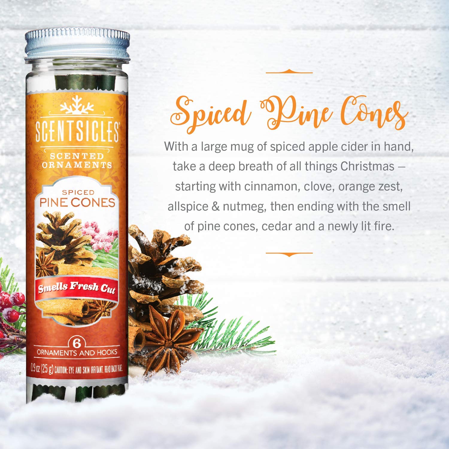 Scentsicles Variety Bundle - Spiced Pine Cones, White Winter Fir and Snow Berry Wreath (3 Bottles Total)