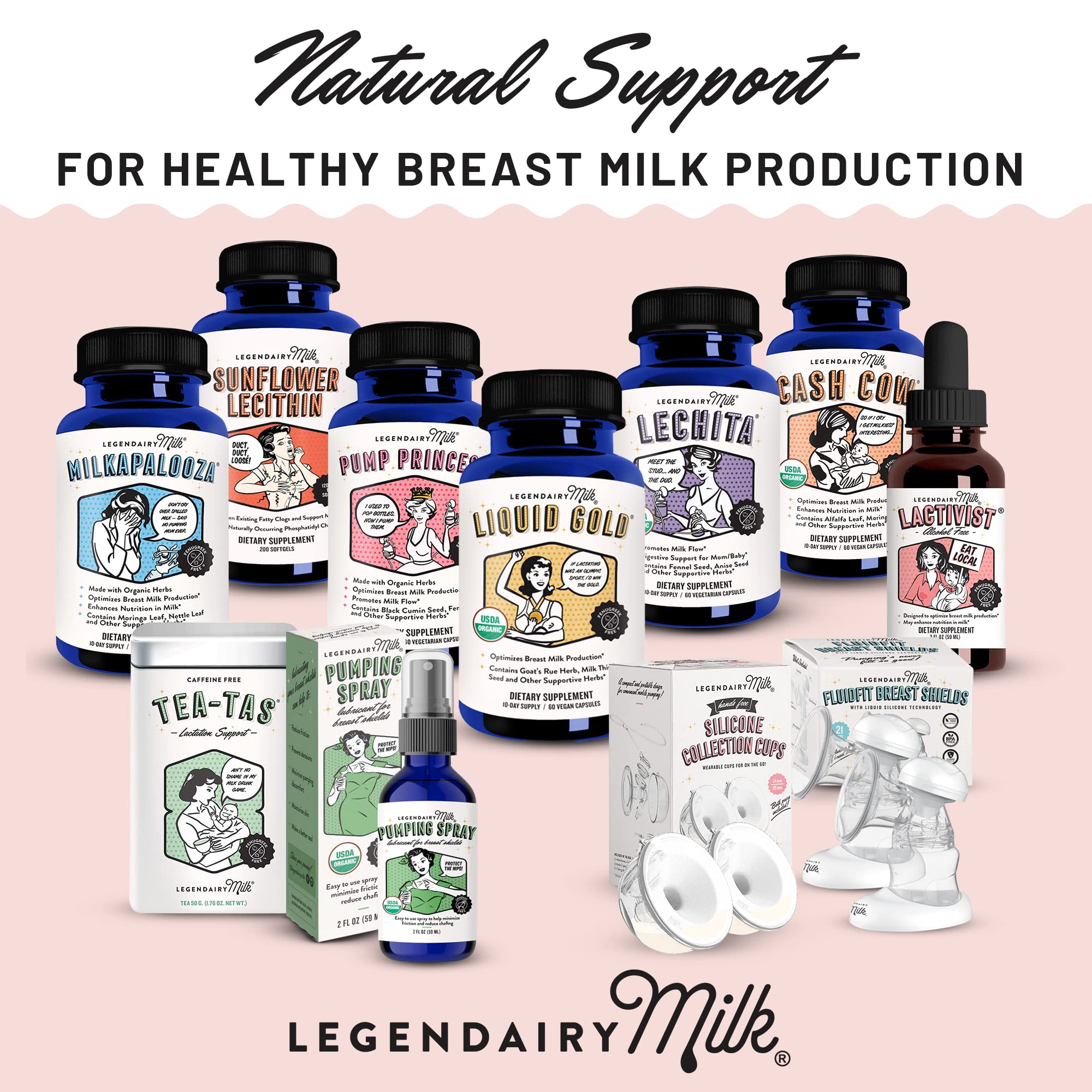 Legendairy Milk Liquid Gold Lactation Support | Lactation Supplement with Organic Goats Rue, Milk Thistle, Shatavari, Fennel, Alfalfa & Anise | Breastfeeding Supplements, 60 Count